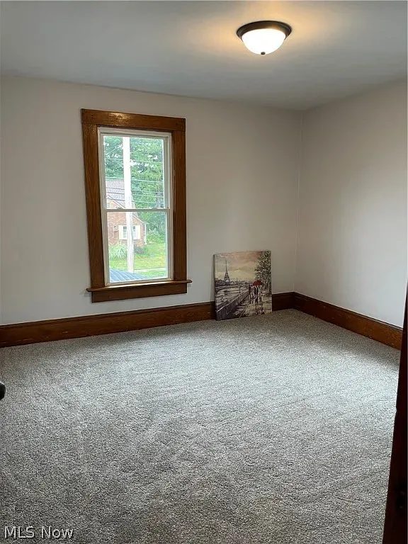 Finished bedroom with new carpet