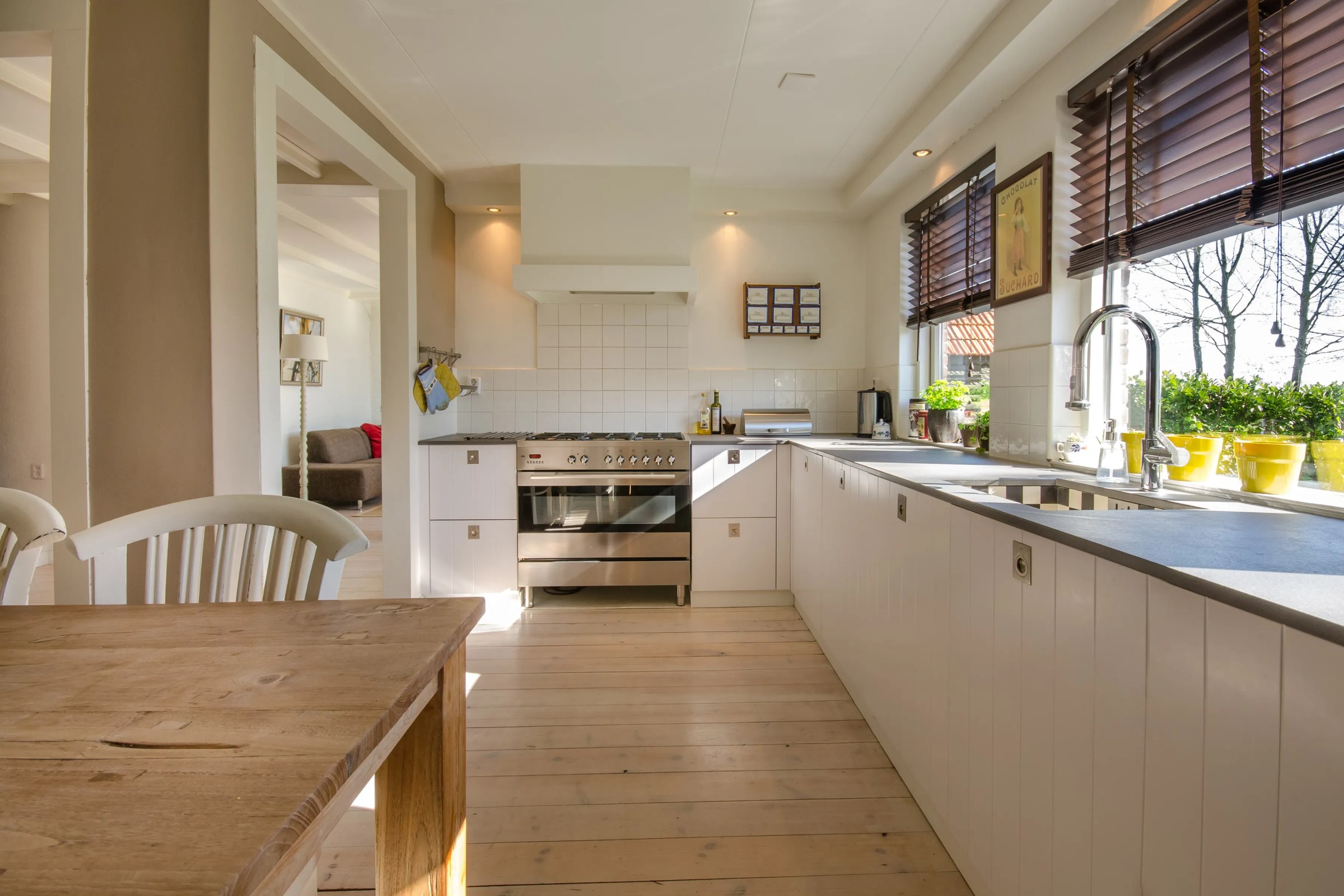 Finished farmhouse-style kitchen remodel