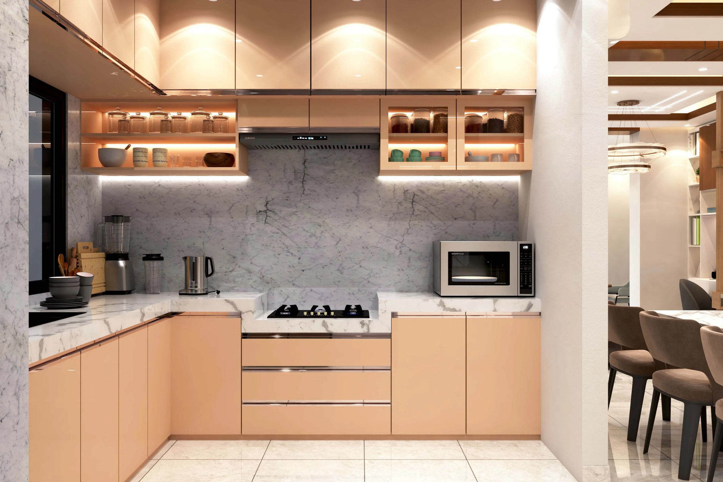 Finished modern kitchen remodel