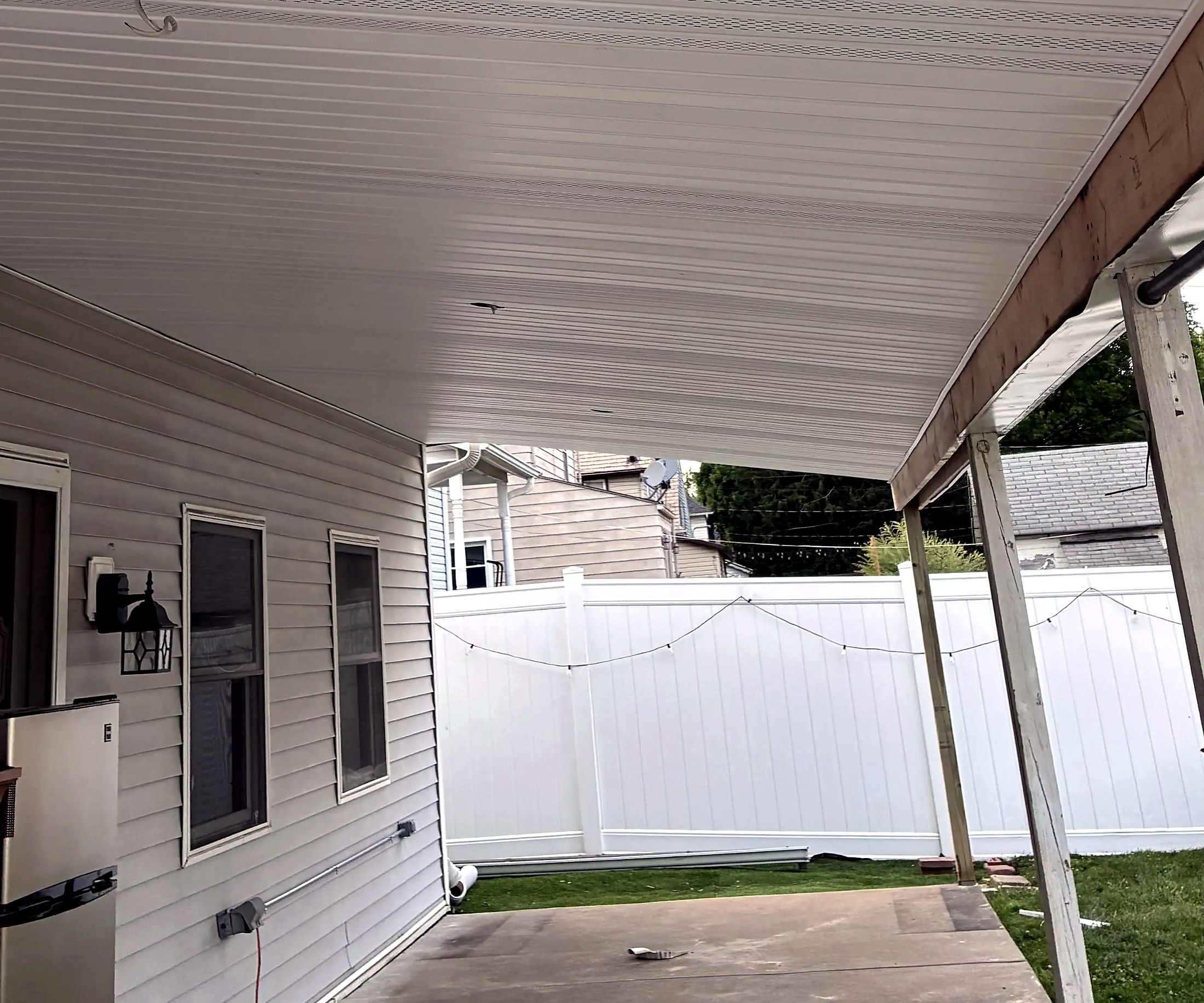 Finished patio cover by Gomez Remodeling